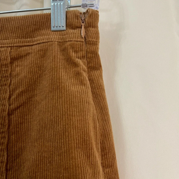 Altar’d State Brown Scalloped courduroy skirt size small - Picture 3 of 6